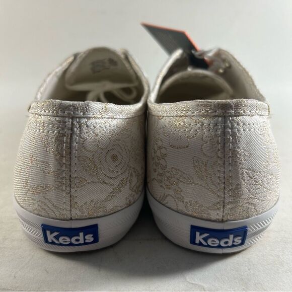 Keds X Rifle Paper Co Champion Women’s Shoes Sneakers White Gold Size 9.5 Wide - Picture 4 of 8